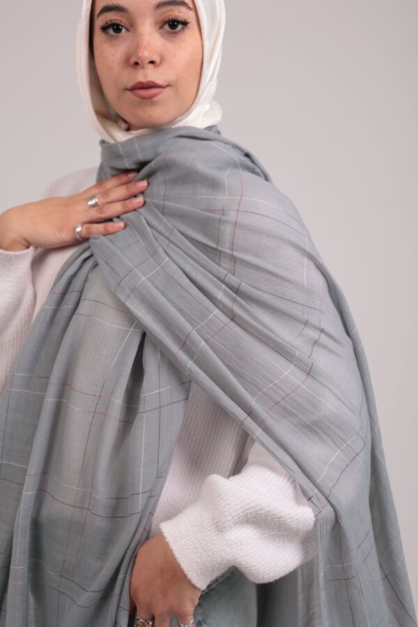 Turkish Shash shawl-Light Gray