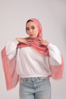 Turkish Shash shawl-Salmon