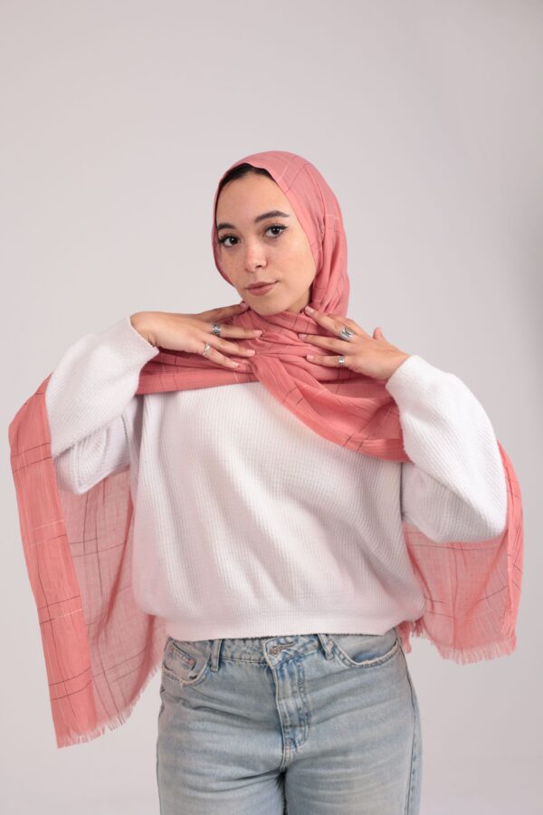 Turkish Shash shawl-Salmon