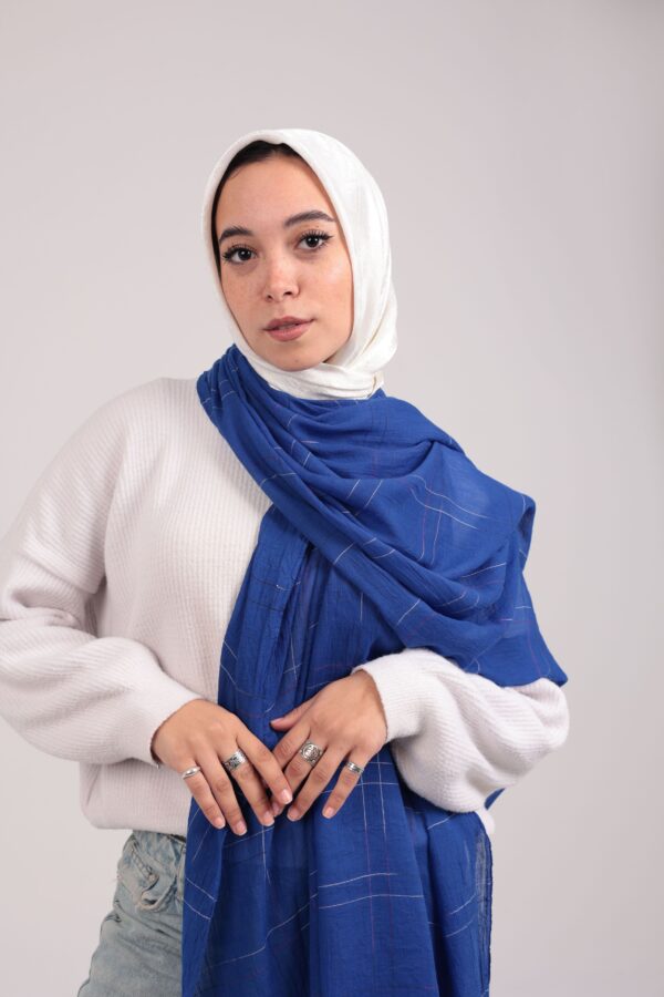 Turkish Shash shawl-Blue