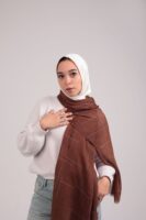 Turkish Shash shawl-Chocolate