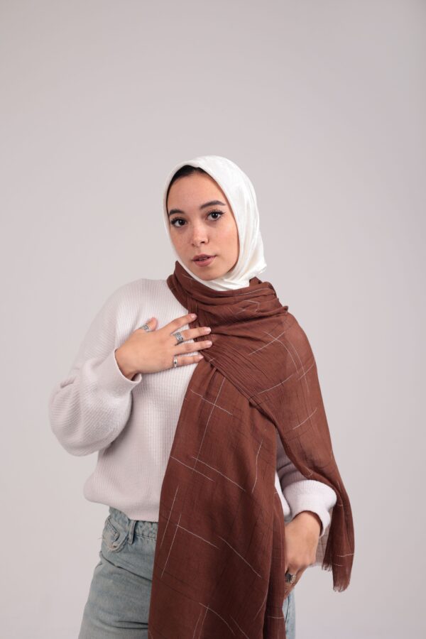 Turkish Shash shawl-Chocolate