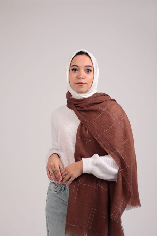 Turkish Shash shawl-Chocolate