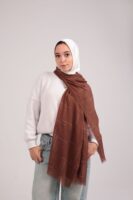 Turkish Shash shawl-Chocolate