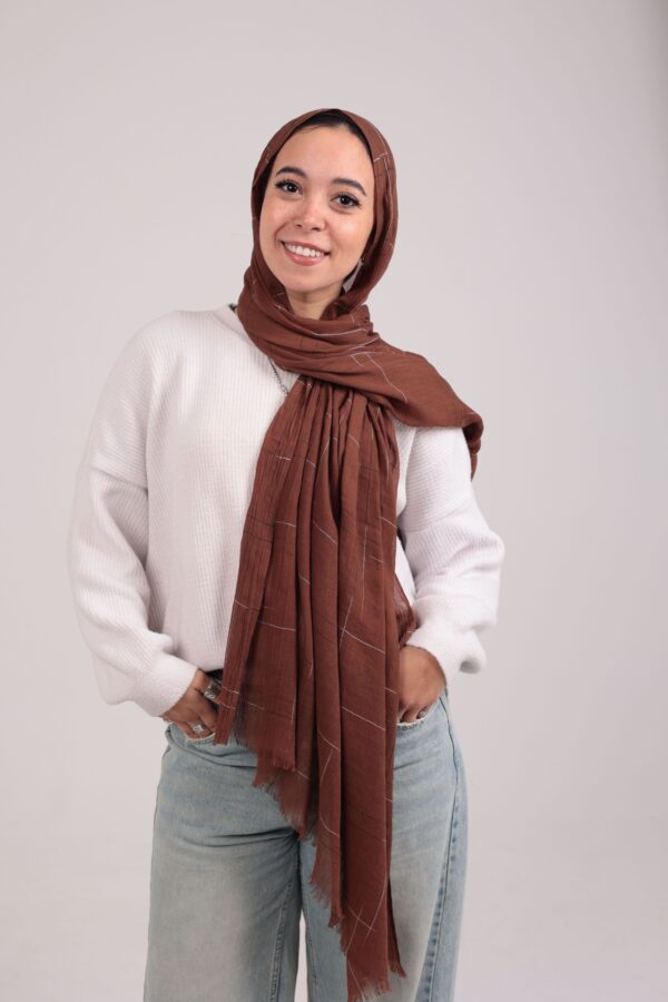 Turkish Shash shawl-Chocolate