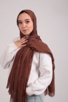 Turkish Shash shawl-Chocolate