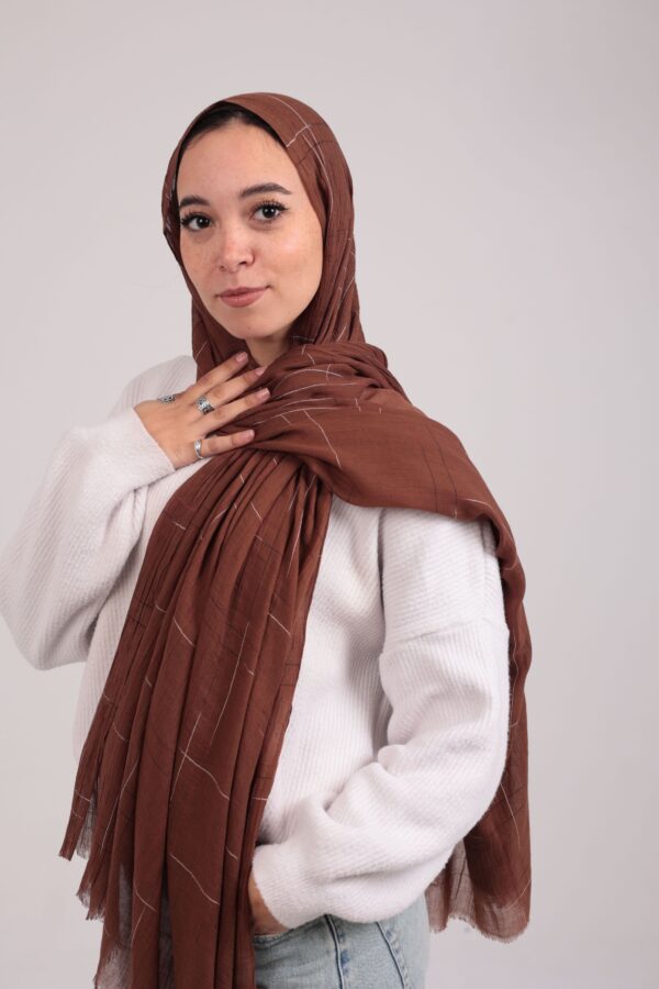 Turkish Shash shawl-Chocolate
