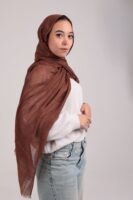 Turkish Shash shawl-Chocolate