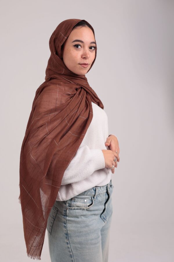 Turkish Shash shawl-Chocolate