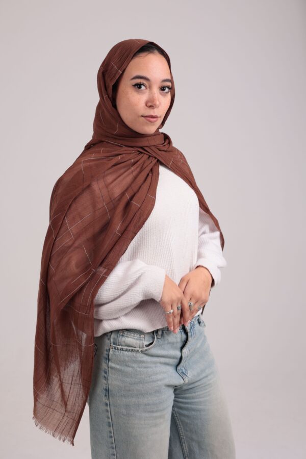 Turkish Shash shawl-Chocolate