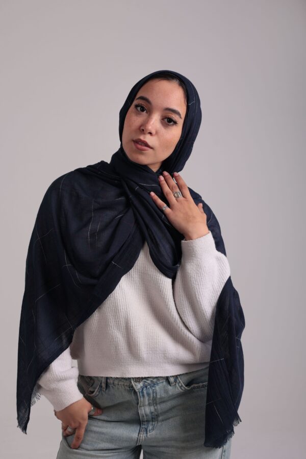 Turkish Shash shawl-Navy