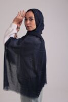 Turkish Shash shawl-Navy