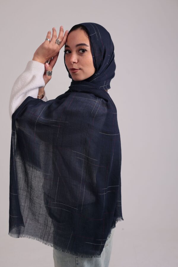 Turkish Shash shawl-Navy
