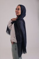 Turkish Shash shawl-Navy