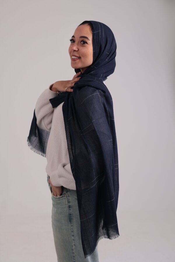 Turkish Shash shawl-Navy