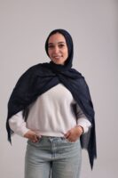 Turkish Shash shawl-Navy