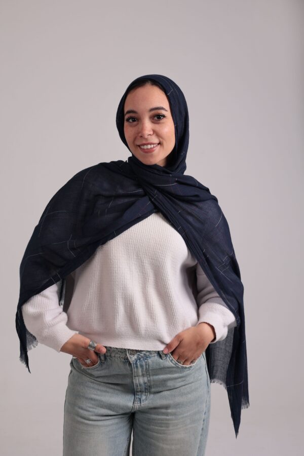 Turkish Shash shawl-Navy
