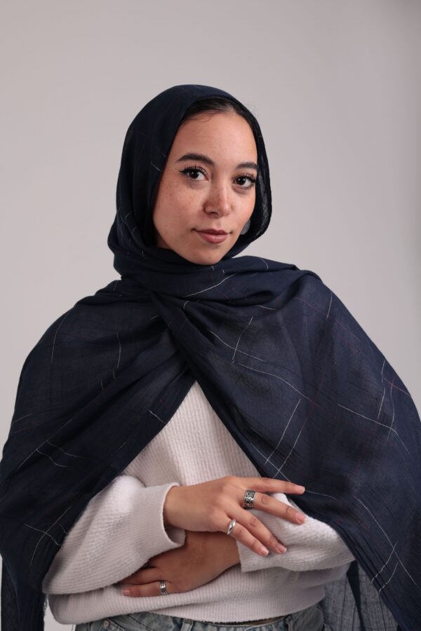 Turkish Shash shawl-Navy