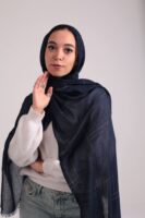 Turkish Shash shawl-Navy