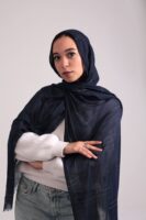 Turkish Shash shawl-Navy