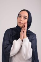 Turkish Shash shawl-Navy