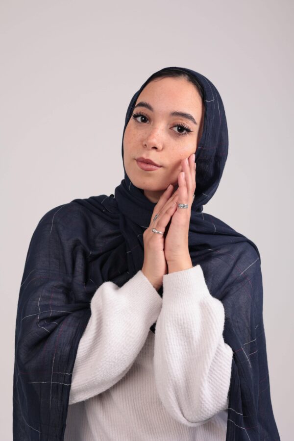 Turkish Shash shawl-Navy