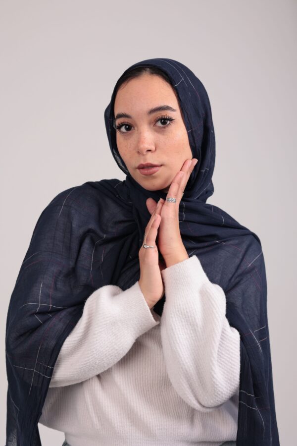 Turkish Shash shawl-Navy