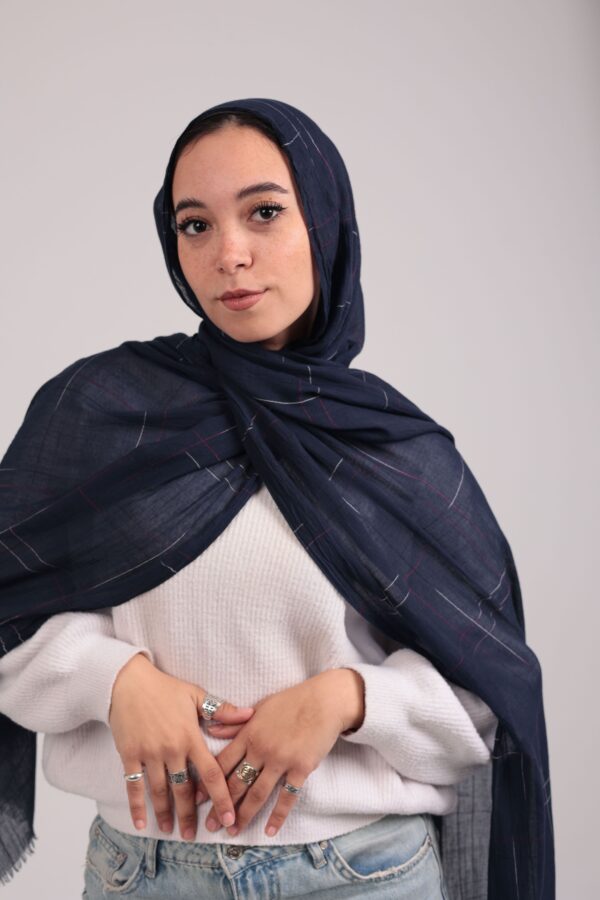 Turkish Shash shawl-Navy