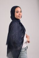 Turkish Shash shawl-Navy