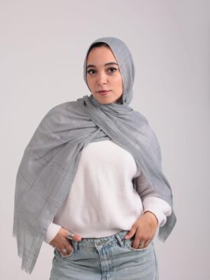 Turkish Shash shawl-Light Gray