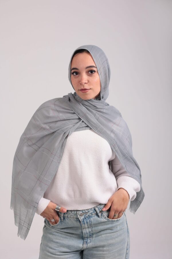 Turkish Shash shawl-Light Gray