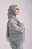 Turkish Shash shawl-Light Gray