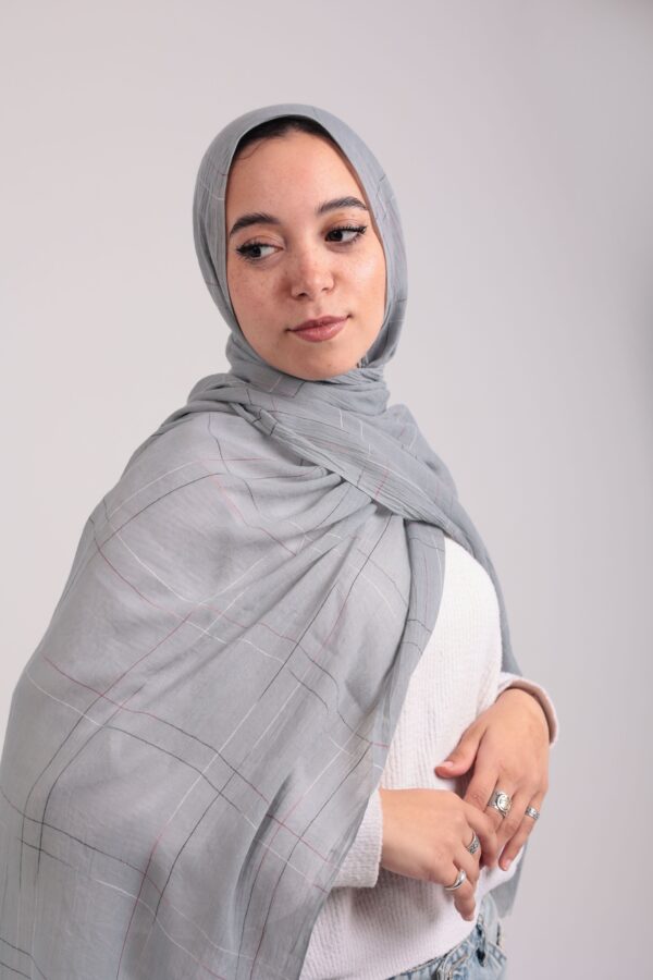 Turkish Shash shawl-Light Gray