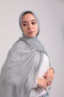 Turkish Shash shawl-Light Gray