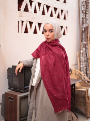 Turkish Shash shawl-Bordo
