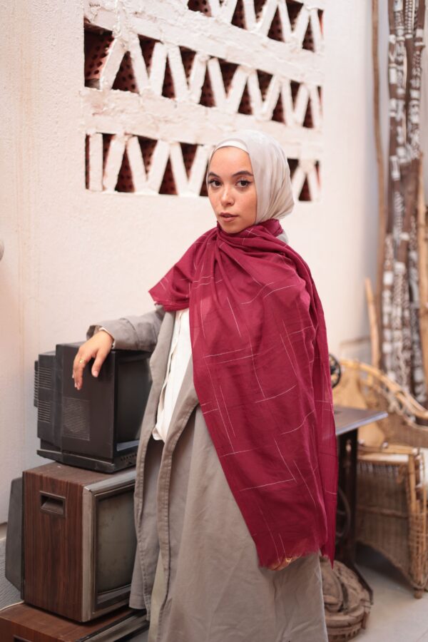 Turkish Shash shawl-Bordo