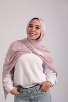 Striped Cotton scarf-Vison