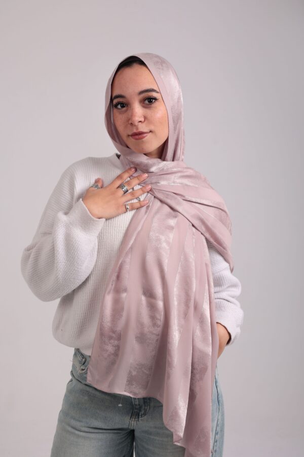 Striped Cotton scarf-Vison