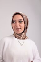 Shimmery Satin Square Scarf-Coffee
