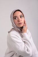 Shimmery Satin Square Scarf-Silver