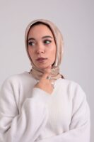 Shimmery Satin Square Scarf-Gold