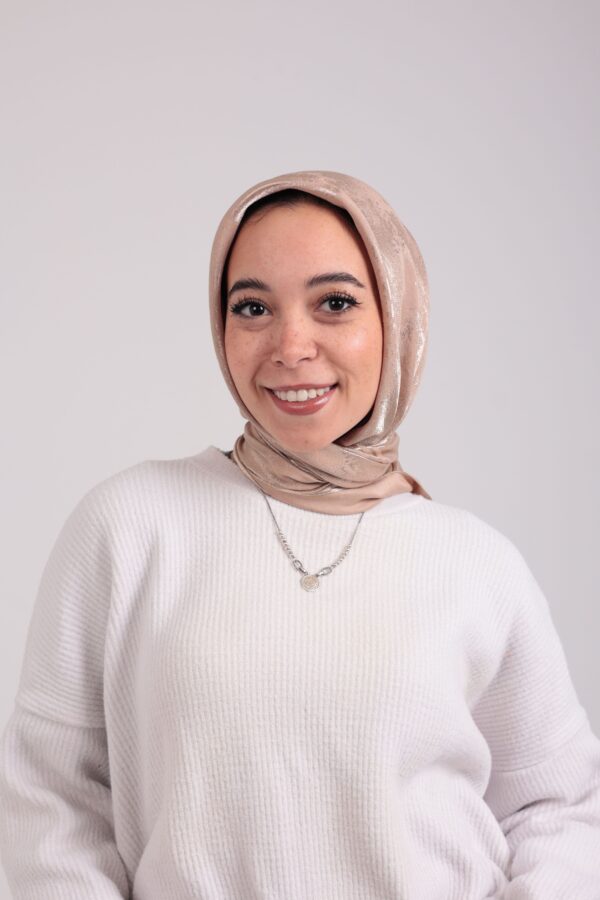 Shimmery Satin Square Scarf-Gold