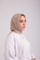Shimmery Satin Square Scarf-Gold