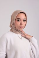 Shimmery Satin Square Scarf-Gold