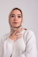 Shimmery Satin Square Scarf-Gold