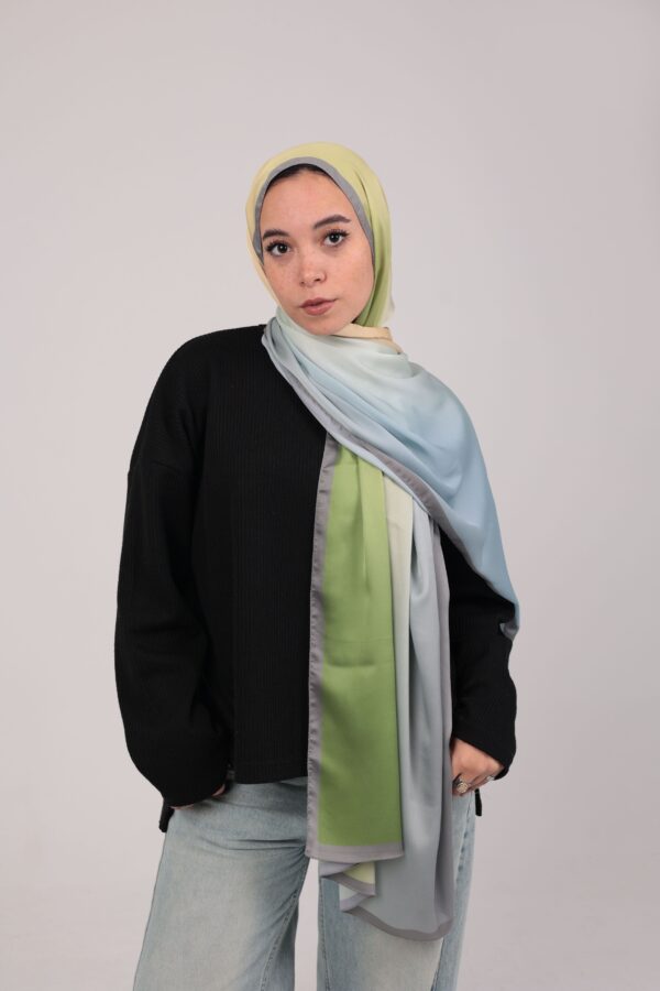 Gradient Colours Silk Scarf-KRRNG-23