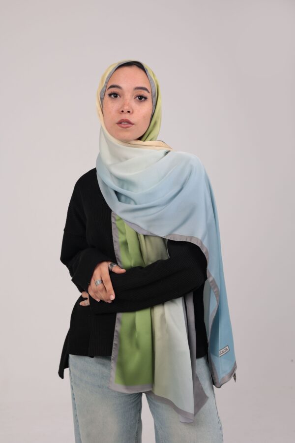 Gradient Colours Silk Scarf-KRRNG-23