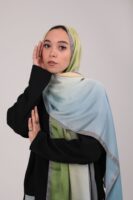 Gradient Colours Silk Scarf-KRRNG-23
