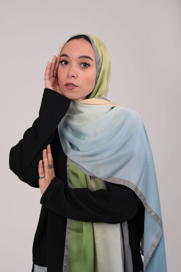 Gradient Colours Silk Scarf-KRRNG-23