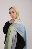Gradient Colours Silk Scarf-KRRNG-23